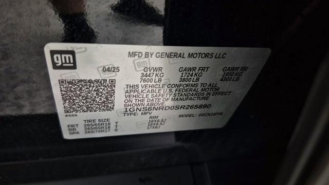 2025 Chevrolet Tahoe LT