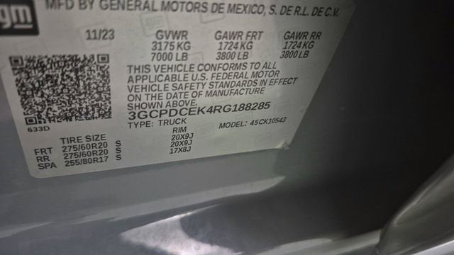 2024 Chevrolet Silverado 1500 Custom Trail Boss