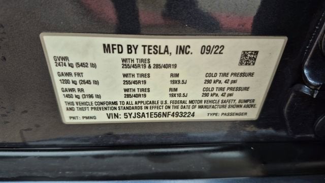 2022 Tesla Model S Long Range Sedan 4D
